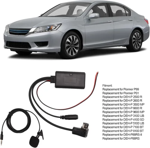 Miniatura 5 de Fydun Adaptador Bluetooth AUX de coche Bluetooth conector para módulo estéreo de audio Cable de audio estéreo adaptador de entrada AUX con micrófono