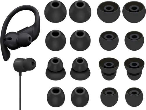 Miniatura 8 de 8 pares de almohadillas Powerbeats Pro, 4 tamaños de repuesto suaves y flexibles en la funda para reducir el ruido de los auriculares de goma