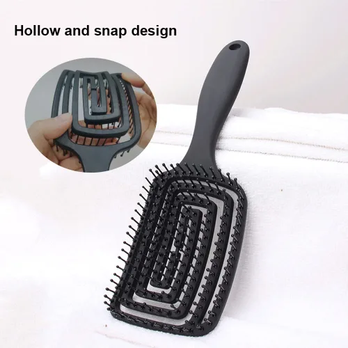 Miniatura 4 de Cepillo para desenredar en seco para cabello fino, grueso y rizado, cepillo de pelo curvado y ventilado para mujeres, hombres o niños, secado más