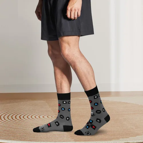 Miniatura 58 de AGRIMONY Calcetines divertidos con texto en inglés «Do Not Disturb Gaming» para hombres, mujeres, adolescentes, niños, Pascua, padres, cumpleaños
