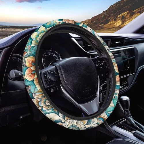 Miniatura 48 de Asian Dragon - Funda universal para volante de automóvil, accesorios interiores de automóvil, lavable, transpirable, funda para volante