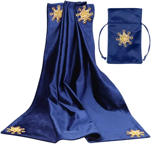 Miniatura 22 de BLESSUME Wizard Tarot Mantel y bolsa cuadrada de terciopelo adivinación Tarot (Azul 2)