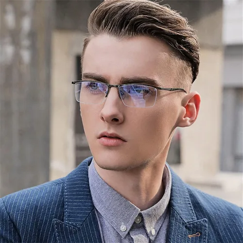 Miniatura 2 de Gafas de lectura bifocales fotocrómicas de transición para hombre, lentes de hipermetropía de medio marco para mujer, lentes de sol para lector Negro