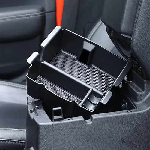 Miniatura 3 de YOCTM Organizador de consola central para Jeep Wrangler JL Gladiator JT 2018 2019 2020 2021 2022 Bandeja Insertar reposabrazos Caja de Organizador