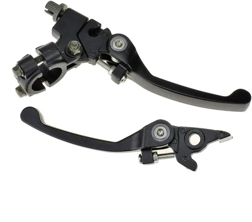 Miniatura 2 de HIAORS Palanca de freno de embrague cromada negra para manillar de 22mm 7/8 pulgada 110cc 125cc 140cc TTR 125cc SSR Xmotos Apollo 125 Pit Dirt Bike