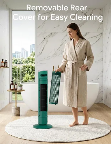 Miniatura 38 de ZAFRO Ventilador de torre inteligente para dormitorio, ventilador de torre oscilante de 120°, 28 pies/s de alta velocidad, 12 velocidades, 4 modos