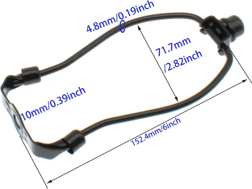 Miniatura 2 de Kit de soporte de arpa de pantalla de 6 pulgadas con marco de cuerno resistente con tapa de remate de lámpara sólida para lámparas de mesa y pie