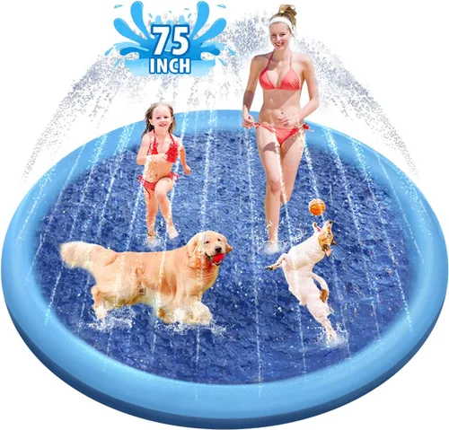 Raxurt Alfombrilla antideslizante de 75 pulgadas para niños y perros, gruesa y duradera, para el baño, la piscina, el verano, al aire libre, Azul
