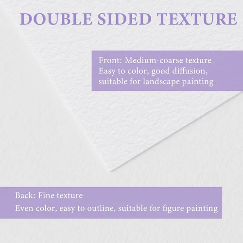 Miniatura 4 de KIWIHUB Bloc de papel para acuarela, 9 x 12 pulgadas, 100% algodón, 140 libras, libro de papel de dibujo para pintura de artistas, suministros