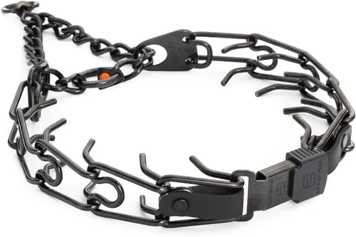 Miniatura 14 de Collar para Perro Herm Sprenger de Acero Inoxidable Negro con Hebilla de Liberación Rápida ClicLock y Inserción de Biothane Collar de Entrenamiento