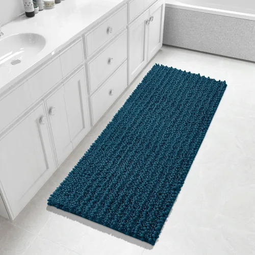 Miniatura 26 de Yimobra Alfombras de Baño Antideslizantes Lavables - Alfombra de Baño de Chenilla Ultra Suave Absorbente, Alfombra Peluda de Secado Rápido para Negro