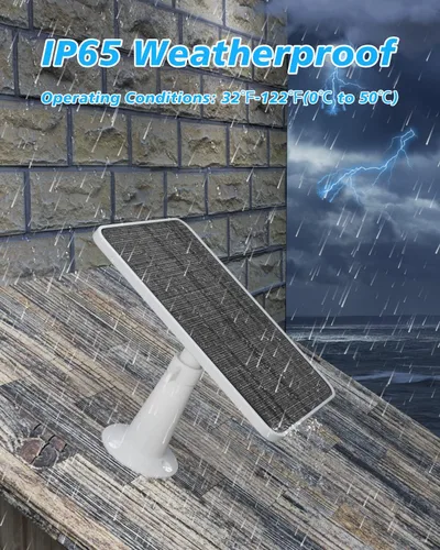 Miniatura 4 de Cargador de Panel Solar Compatible con Cámara Arlo Pro 5S/Pro 4/Pro 3/Pro 3 Floodlight/Ultra/Ultra 2, Paneles Solares de 6V 4.5W Carga IP65