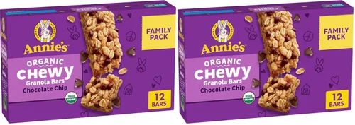 Miniatura 13 de Annie's Barras de granola masticables orgánicas, chispas de chocolate, 12 unidades (paquete de 6)