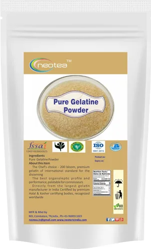 Neotea Polvo de gelatina original en polvo de gelatina comestible puro perfecto para gelatinas, postres, pudines y más, gelatina premium de estándar