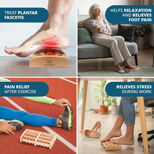 Miniatura 5 de TheraFlow Masajeador grande de pies doble para alivio de la fascitis plantar edición 2024 Masajeador de pies perfecto para mujeres y hombres