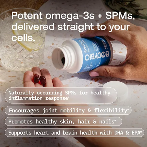 Miniatura 3 de BodyBio Resolvin - Mediadores especializados en resolución profesional SPM con extracto de caviar de arenque - Apoya una respuesta saludable a