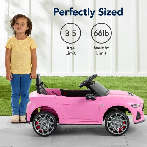 Miniatura 5 de Best Choice Products Auto Eléctrico de Paseo de 12V para Niños con Licencia Oficial de Ford Mustang con Control Parental, Luces LED, 2 Velocidades