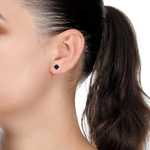 Miniatura 5 de Lavari Jewelers - Aretes redondos de piedras preciosas naturales para mujer en oro amarillo o blanco de 14 quilates con piedra natal de 0.197in