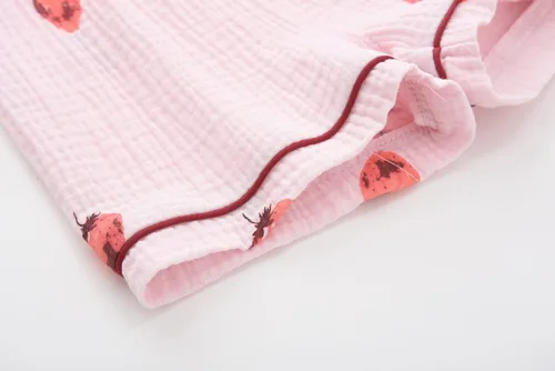 Miniatura 6 de BINIDUCKLING Pijama de verano con botones para niñas y niños de 18 meses a 12 años