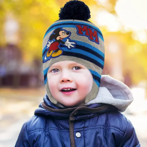Miniatura 2 de Disney boys Winter Hat and Mitten Set, Mickey Mouse Toddler Beanie for Ages 2-4