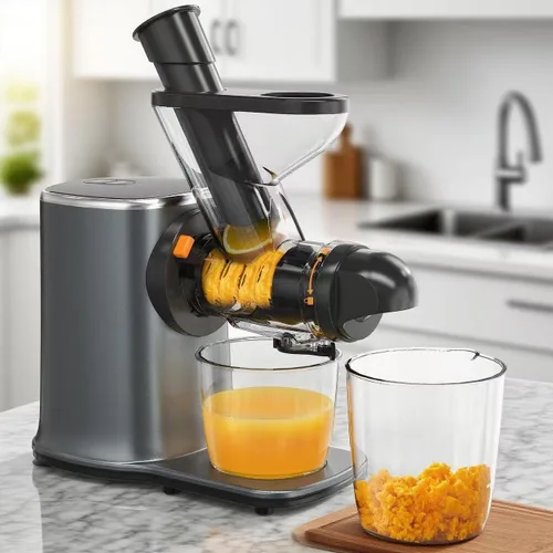 Silonn Exprimidor Lento, Máquinas Extractoras de Prensa en Frío con Modos Suave y Duro, Extractor Masticador de Alto Rendimiento de Jugo para Frutas