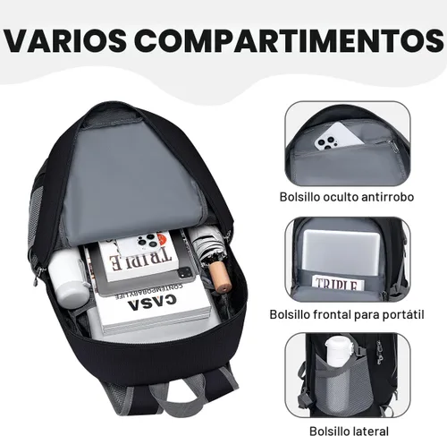 Miniatura 3 de MIYCOO Mochila - Mochila plegable ultraligera para viajes, campamento, senderismo, mochila plegable impermeable para hombres y mujeres, color negro
