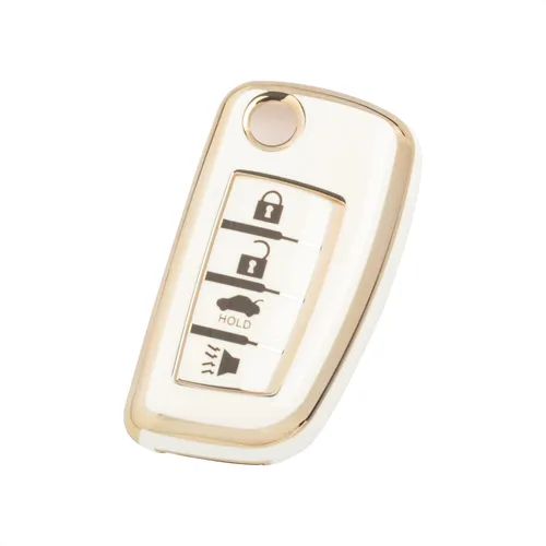 Miniatura 7 de Funda protectora para llavero inteligente de TPU con borde dorado, compatible con Infiniti EX FX X G JX M Q Series para NISSAN ALTIMA COUPE ARMADA