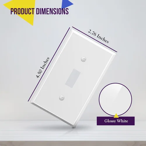 Miniatura 109 de ENERLITES Placa de Pared Metálica para Interruptor de Luz de Palanca, Acero Inoxidable 201, Resistente a la Corrosión, Tamaño Estándar 1-Gang 4.50