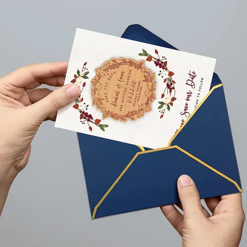 Miniatura 6 de 50 sobres azules de 5 x 7 pulgadas, sobres de invitación tamaño A7, sobres de tarjetas de correo con solapa en V, sobres de sellado rápido con borde