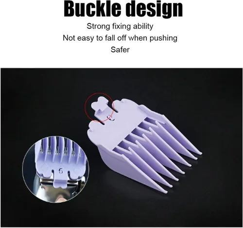 Miniatura 3 de Clipper Guard Holder Organizador con peines, suministros de peluquería, estuche de almacenamiento de peine guía, soporte de guardia de barbero