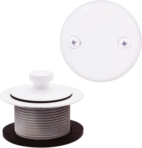 Miniatura 15 de Westbrass Twist & Close - Juego de molduras para bañera con placa frontal de desbordamiento de dos agujeros, negro mate, D94-2-62 Mate negro
