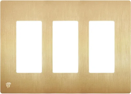 Miniatura 80 de ENERLITES Placas de pared decorativas sin tornillos, cubiertas de tomacorrientes seguras para niños, tamaño de 4 posiciones, 4.68" H x 8.30" L, Negro