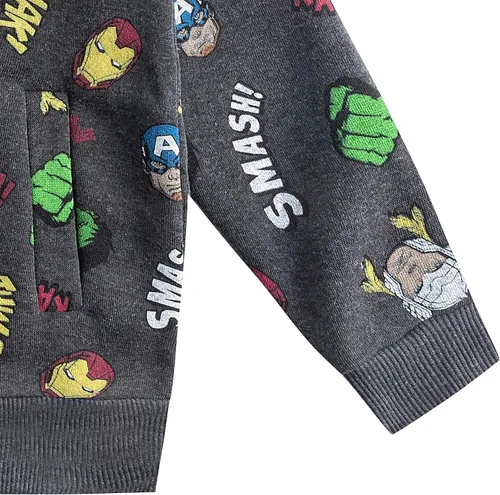 Miniatura 4 de Marvel Avengers Iron Man, Hulk and Captain America - Paquete de 2 sudaderas con capucha para niños pequeños y niños pequeños