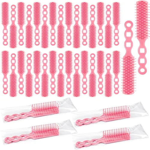 Miniatura 9 de 36 cepillos de pelo a granel para personas sin hogar, cepillos desechables envueltos individualmente, cerdas de nailon, cepillo desenredante