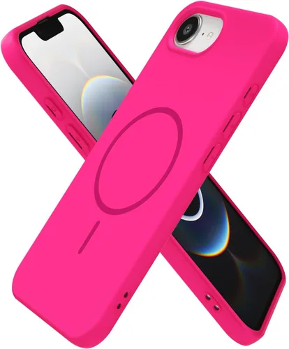 Miniatura 192 de oakxco Funda de silicona Mag Safe para iPhone 17 Pro Max, funda magnética delgada y fina compatible con carga inalámbrica MagSafe, bonita funda Negro