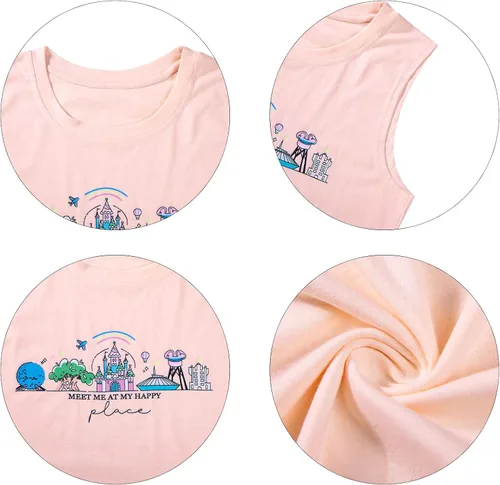 Miniatura 6 de FASHGL Magic Kingdom - Camiseta sin mangas para mujer, con texto en inglés "May The Magic Be with You", camiseta sin mangas con gráficos