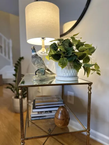Miniatura 2 de Garden & Home - Maceta de cerámica para interiores de 8 pulgadas color blanco mate con un platillo adjunto y agujero de drenaje. Maceta perfecta