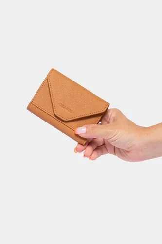 Miniatura 47 de grande Estuches para tarjetas 3639, Naranja, Tarjetero de cuero con cierre magnético, cartera pequeña de acordeón para mujer