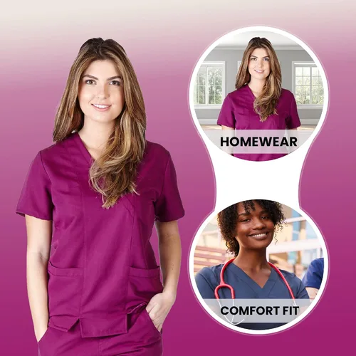 Miniatura 6 de Camiseta quirúrgica súper suave y ultra cómoda para mujer