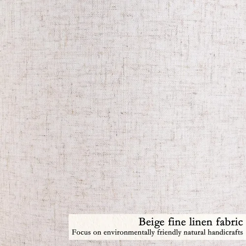 Miniatura 3 de GO&SO Pantallas de Lámpara de Tambor Medianas de Lino Natural de 13" Superior x 13" Inferior x 10" de Alto (Spider) Pantalla Moderna Beige Gris