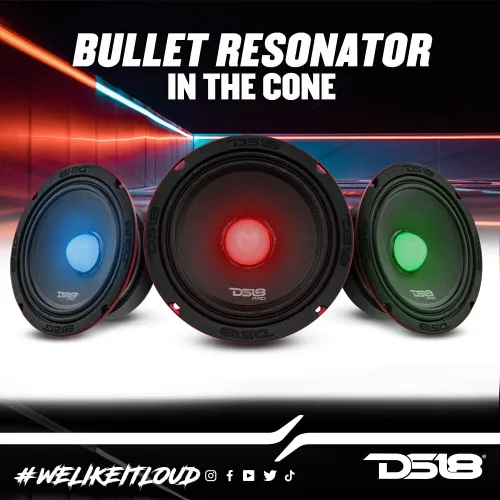 Miniatura 3 de DS18 PRO-X6.4BMRGB - Altavoz con bala de luz RGB - 6.5 pulgadas, rango medio, 500 W máximo, 250 W RMS, 4 ohmios - Altavoces de puerta de audio