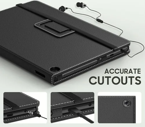 Miniatura 6 de MoKo - Funda para tablet Kindle Fire HD 10 y 10 Plus (11.ª generación, versión 2021), diseño delgado y plegable con función de encendido y apagado