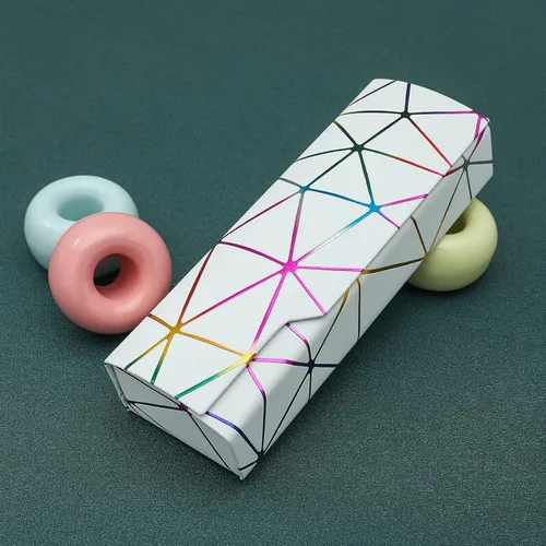 Miniatura 6 de Abwuulq - Funda de gafas deslumbrante celosía, funda protectora portátil para gafas, cubierta rígida para gafas de moda, unisex..