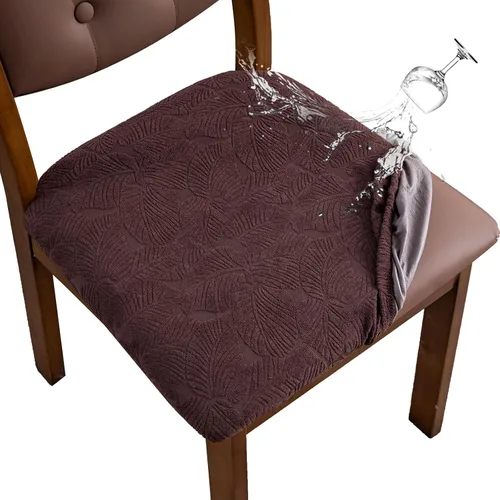 Miniatura 18 de Funda de asiento impermeable para silla de comedor, fundas de asiento lavables para sillas de cocina (negro, 4 piezas)