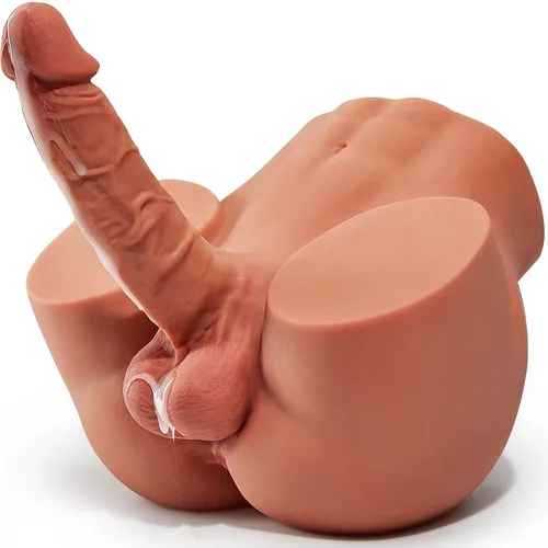 Masturbador de muñeca sexual masculina de 11 libras con consolador y testículos realistas, masturbador masculino realista con agujero apretado para