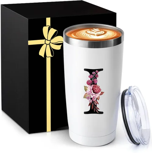 Miniatura 21 de Taza de café aislada de 20 onzas con tapa de acero inoxidable a prueba de derrames y fugas, pesada, grande, reutilizable, térmica, para viajes