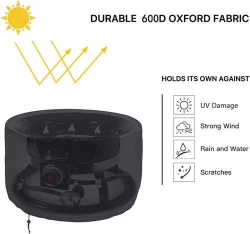 Miniatura 4 de Cubierta para hoguera Outland Firebowl 893 Deluxe al aire libre portátil de gas propano para fogata Outland Firebowl 823 870, 22 pulgadas