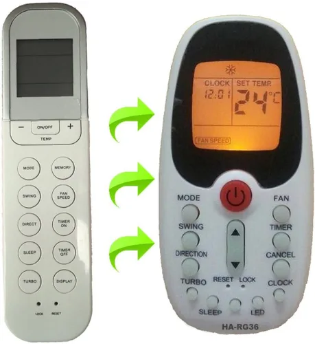 Mando a distancia de aire acondicionado de repuesto para Midea Mirage ComfortStar RG36A/BGER RG36B/BGE RG36C/BGE RG36D/BGE RG36E/BGERG36F2/BGEF