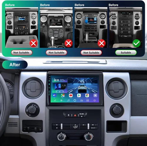 Miniatura 2 de Reemplazo de actualización estéreo de radio de coche 5GWiFi de 9 pulgadas (4Ram 64Rom) para Ford F150 F-150 2009-2012 Android 13 con CarPlay/Android
