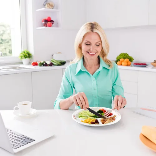 Miniatura 5 de Eaasty Placa de control de porciones para diabéticos, platos divididos para adultos con proteínas, carbohidratos y verduras, plato de dieta, platos